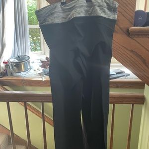 Size large black Champion duo dry straight legged joggers with gray waist band